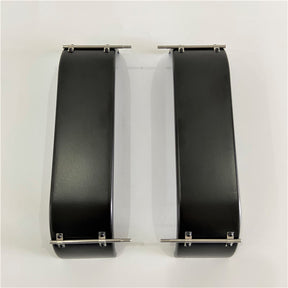 1/14 Scale Weldless Metal Rear Mudguards Set - Black Fenders for Tamiya & Lesu Tandem Dump Trucks