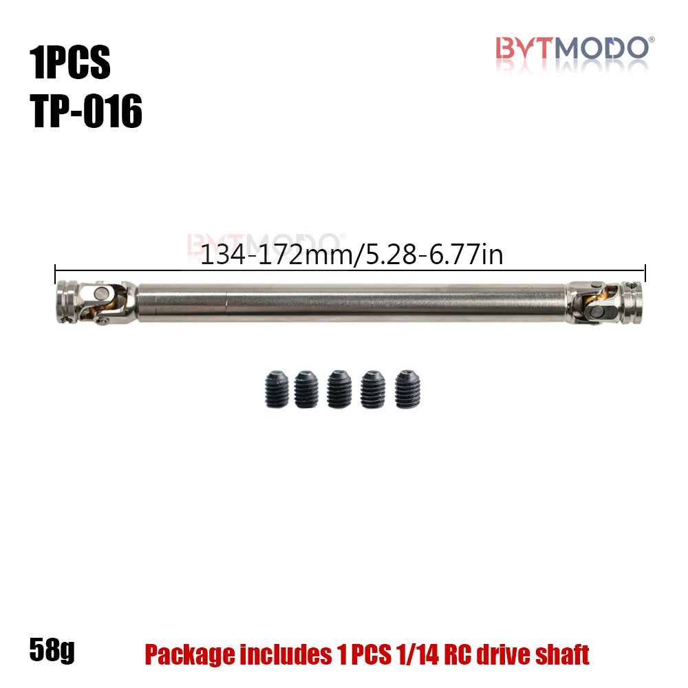 1/14 Rc Drive Shaf Stainless Steel Driveshaft Metal Cvd Truck Accessories for 1/14 Tamiya RC Truck Dump Tractor Crawler Climbing