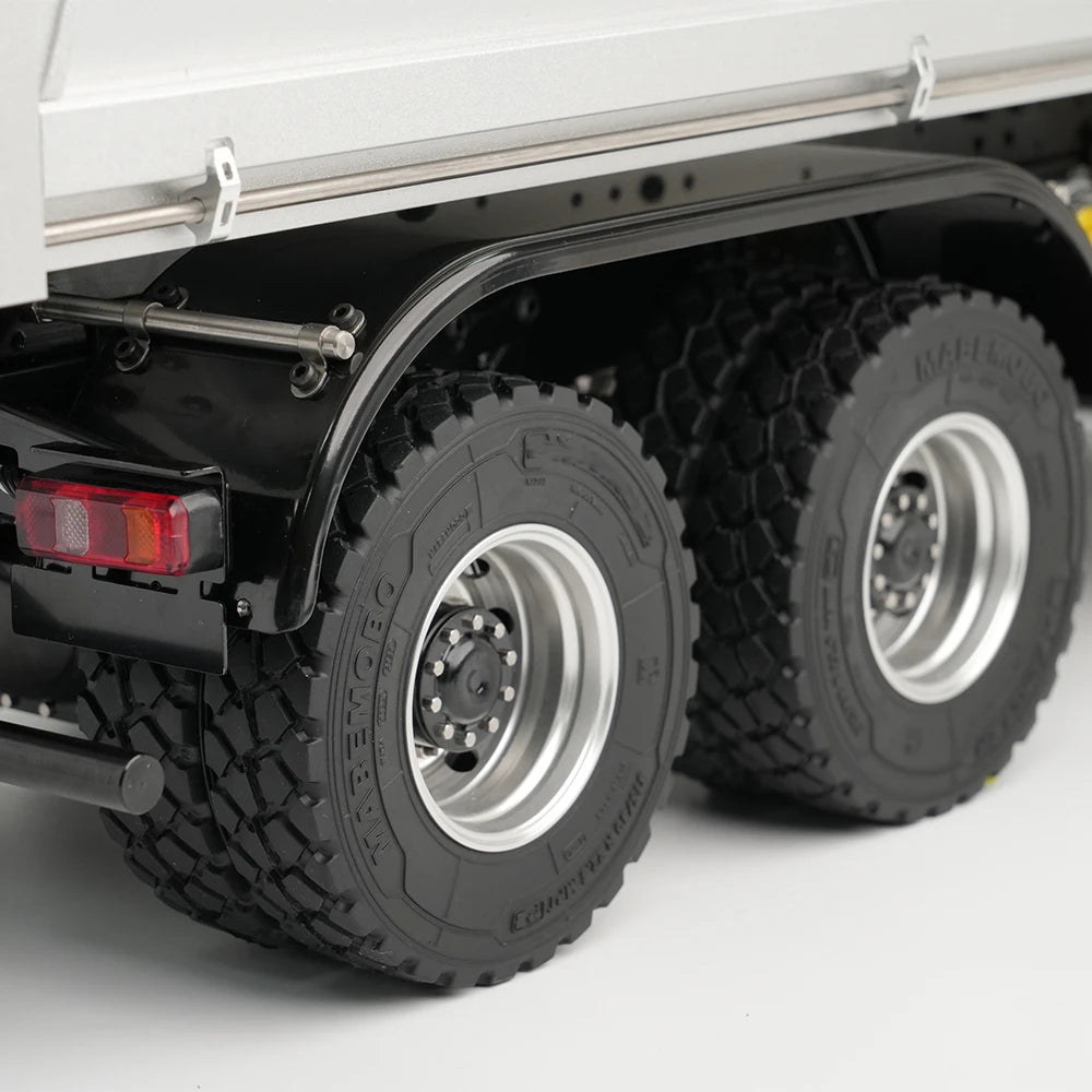 RC Truck Tires Off-Road Tire 22mm 28mm Block Tread Tyre for 1/14 Tamiya RC Truck Tractor Tipper Dump SCANIA VOLVO BENZ MAN TGX
