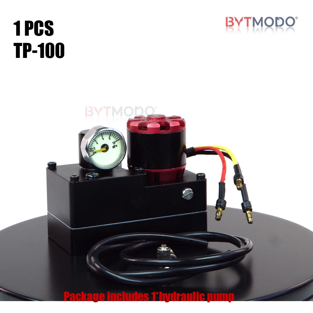 1/14 Hydraulic Pump Brushless Oil Pump Built-in Fuel Tank Adjustable for 1/14 RC R926 Excavator Digger Loader Dump Tamiya Truck