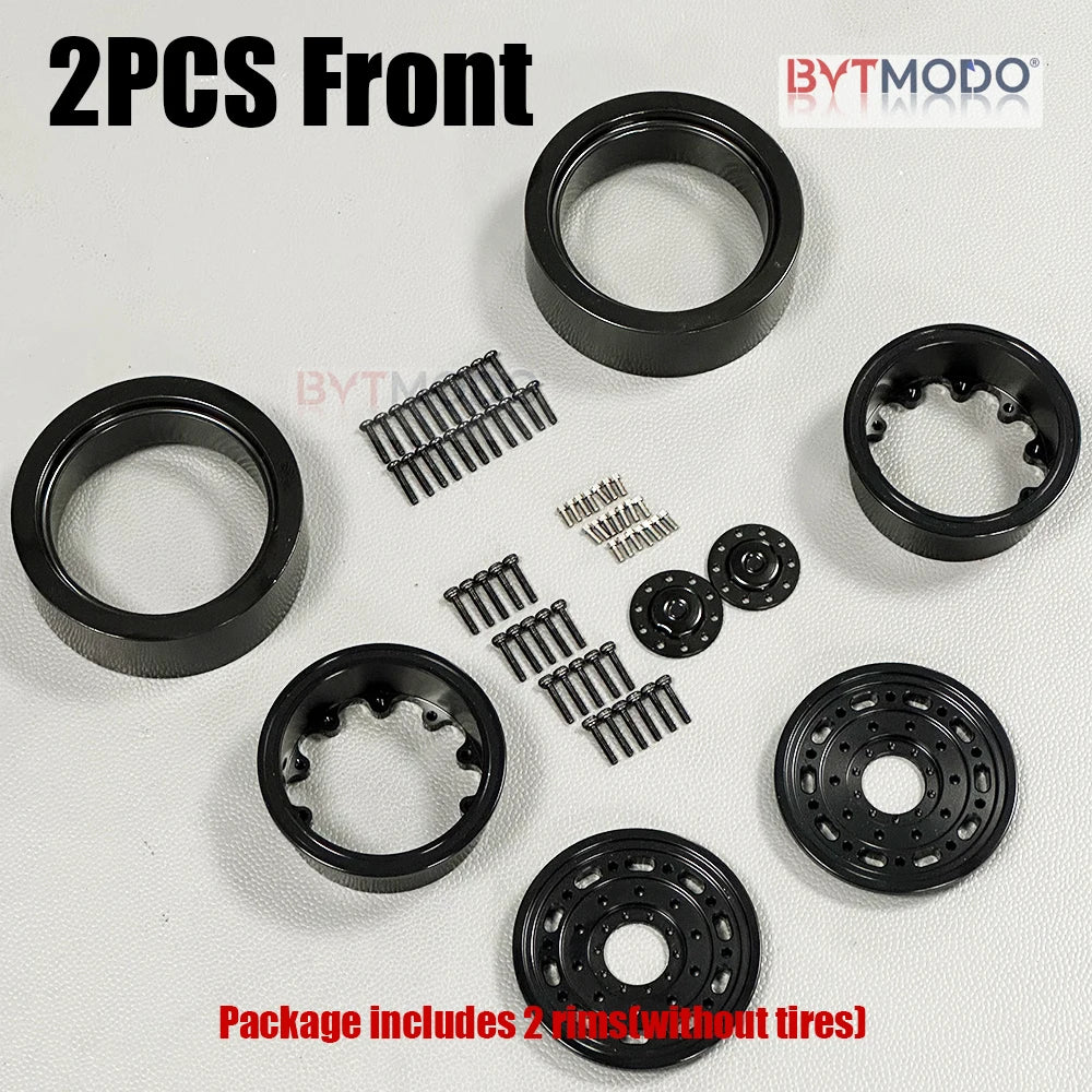 1.9inch 2PCS All Metal Wheels Hub Rim Counterweight for 1/14 Tamiya RC Truck SCANIA 770S VOLVO 750 ACTROS 3363 MAN TGX