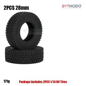 20mm 28mm Off-Road Tire Tyre for 1/14 Tamiya RC Truck Dump Tractor Tippers SCANIA 770S 3363 IVECO VOLVO BENZ MAN TGX