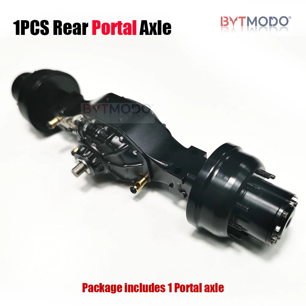 CNC Rear Portal Axle Through Axles Aluminum Alloy for 1/14 Tamiya RC Truck SCANIA 770S VOLVO 750 ACTROS 3363 MAN TGX