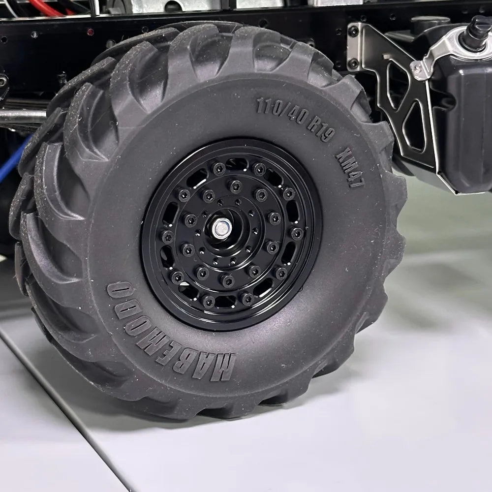 1.9inch 2PCS All Metal Wheels Hub Rim Counterweight for 1/14 Tamiya RC Truck SCANIA 770S VOLVO 750 ACTROS 3363 MAN TGX