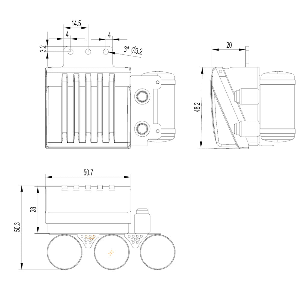 RC Truck Battery Box Metal with Air Tanks Servo Mount Bracket Aluminum Alloy for Tamiya MAN 1/14 Rc Tractor Truck Tipper Dumper