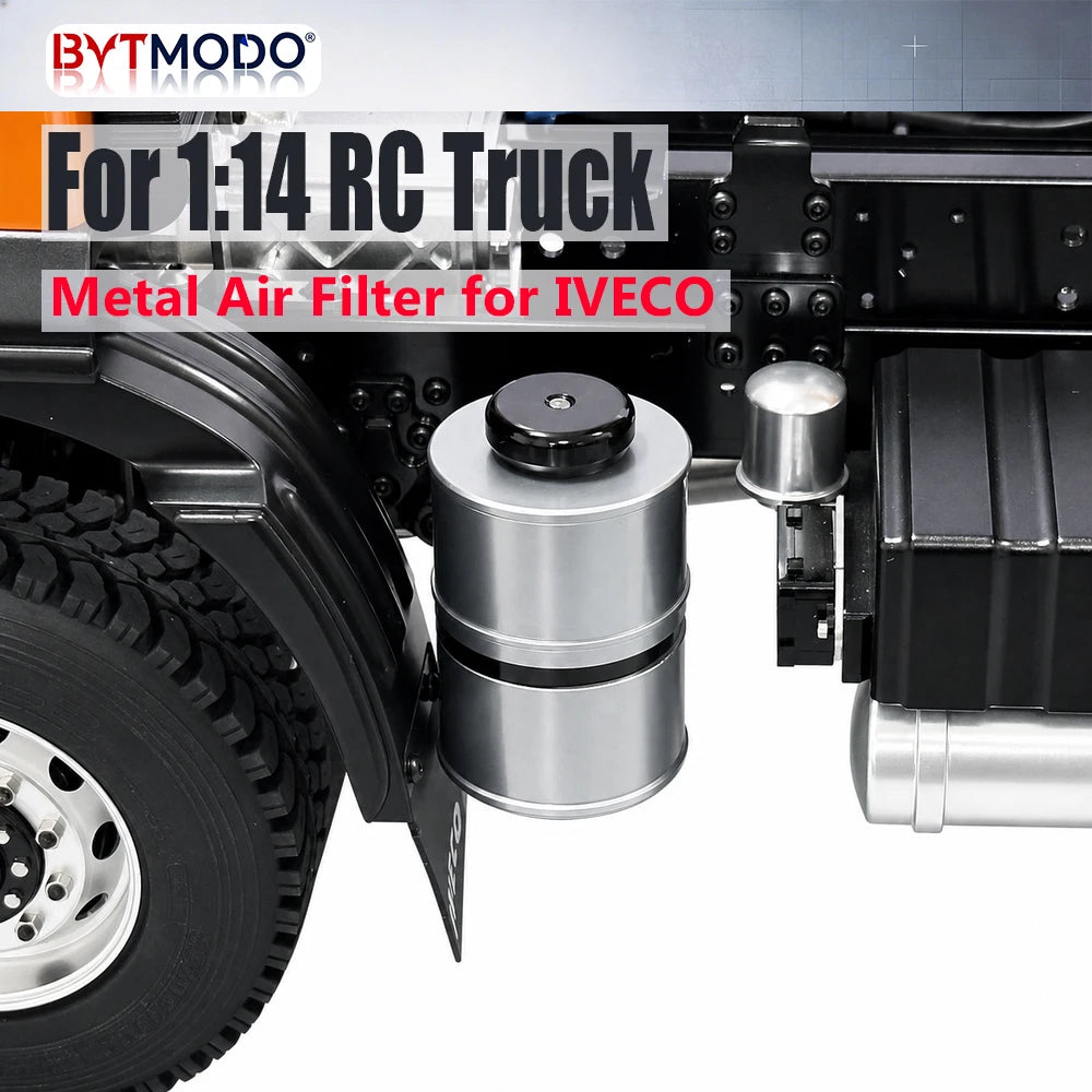 Air Filter Metal Simulation Air Cleaner for 1/14 IVECO RC Truck Tamiya SCANIA 770S Tractor VOLVO 750 ACTROS 3363 MAN TGX