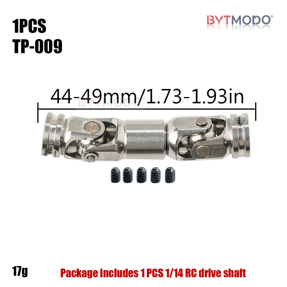 1/14 Rc Drive Shaf Stainless Steel Driveshaft Metal Cvd Truck Accessories for 1/14 Tamiya RC Truck Dump Tractor Crawler Climbing