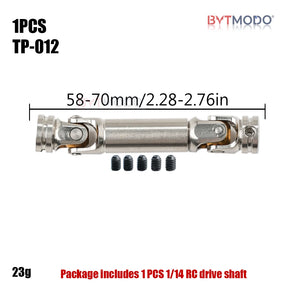 1/14 Rc Drive Shaf Stainless Steel Driveshaft Metal Cvd Truck Accessories for 1/14 Tamiya RC Truck Dump Tractor Crawler Climbing