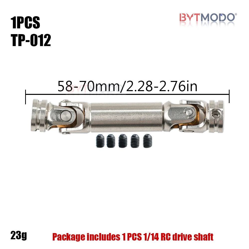 1/14 Rc Drive Shaf Stainless Steel Driveshaft Metal Cvd Truck Accessories for 1/14 Tamiya RC Truck Dump Tractor Crawler Climbing