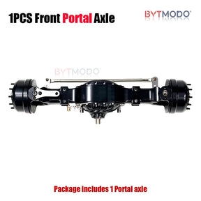 CNC Aluminum Alloy Front Portal Axle Through Axles for 1/14 Tamiya RC Truck SCANIA 770S VOLVO 750 ACTROS 3363 MAN TGX