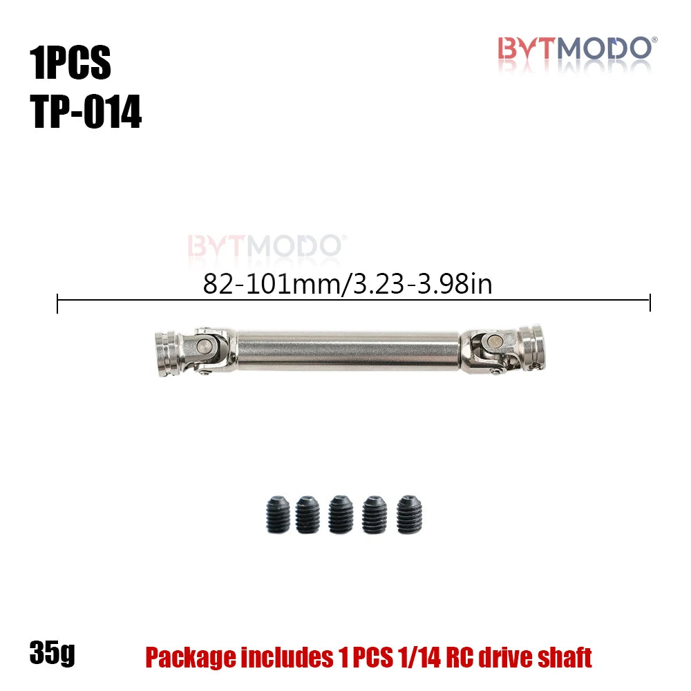 Stainless Steel Drive Shaft 5mm Universal Joint Driveshaft Cvd for 1/14 1/10 Tamiya RC Truck Dump Tractor Crawler SCX10 TRX4 DIY