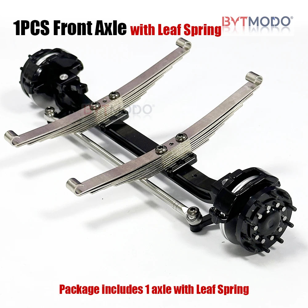 All Metal Front Axle with Leaf Spring for 1/14 Tamiya RC Truck SCANIA 770S VOLVO 750 ACTROS 3363 MAN TGX Car Parts