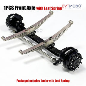 All Metal Front Axle with Leaf Spring for 1/14 Tamiya RC Truck SCANIA 770S VOLVO 750 ACTROS 3363 MAN TGX Car Parts