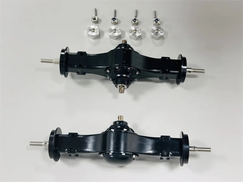 1/14 All Metal Rear Axle and Rear Through Axle Kit for 1/14 Tamiya RC Truck SCANIA 770S VOLVO 750 ACTROS 3363 MAN TGX