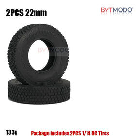 22mm 28mm Rubber Gravel Tire Tyres for 1/14 Tamiya RC Truck Tipper Dump Truck SCANIA 770S 3363 IVECO VOLVO BENZ MAN TGX