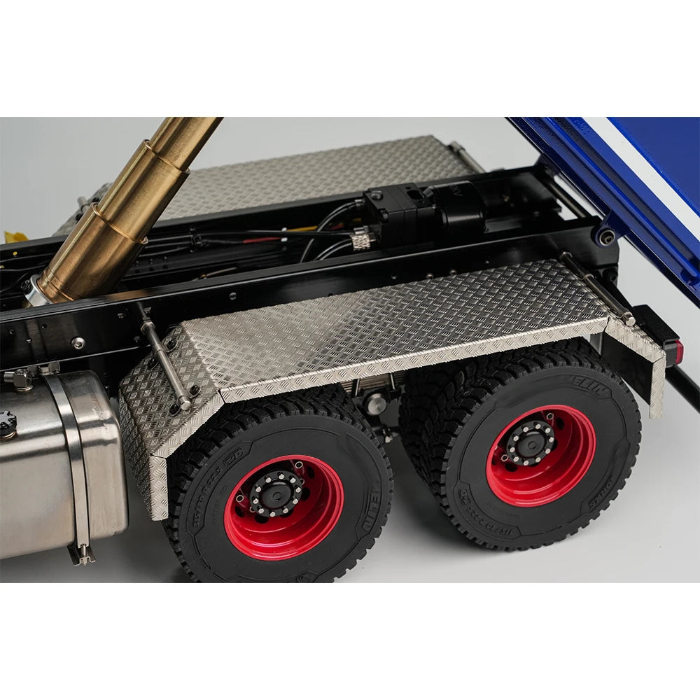 1/14 RC Dump Front/Rear Fender Pair Steel Dual Wheel Mud Flaps Mudguard Cover for Tamiya 1/14 Rc Tractor Truck Tipper Dumper