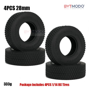 1/14 Truck Tire Off-Road Gravel Tyres 22mm 28mm for 1/14 Tamiya RC Truck Tipper Dump SCANIA 770S 3363 IVECO VOLVO BENZ MAN TGX