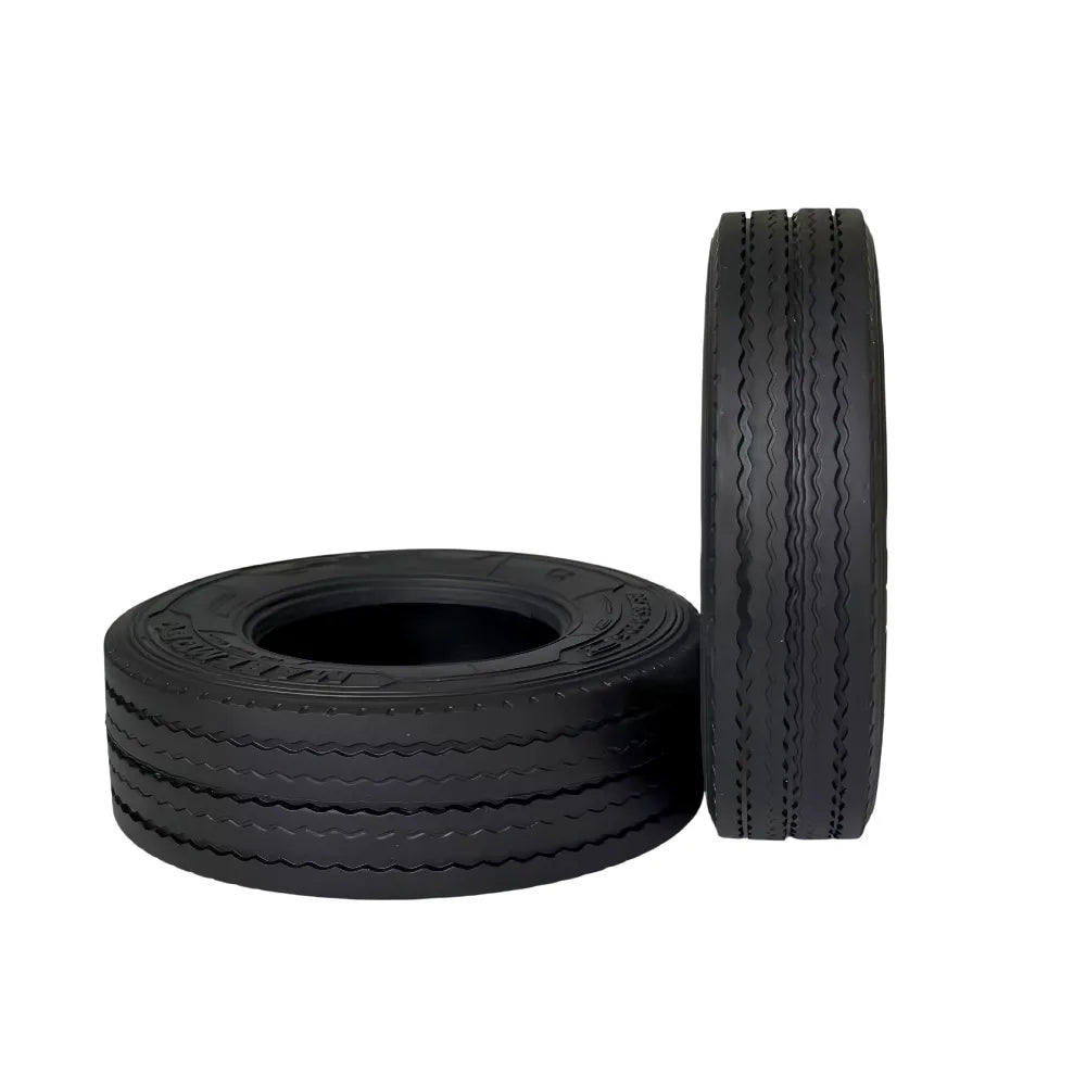 22mm/28mm 2PCS Rubber Tires Wave Shaped for 1/14 Tamiya RC Truck Tipper SCANIA 770S VOLVO BENZ MAN TGX Car Wheel Hub
