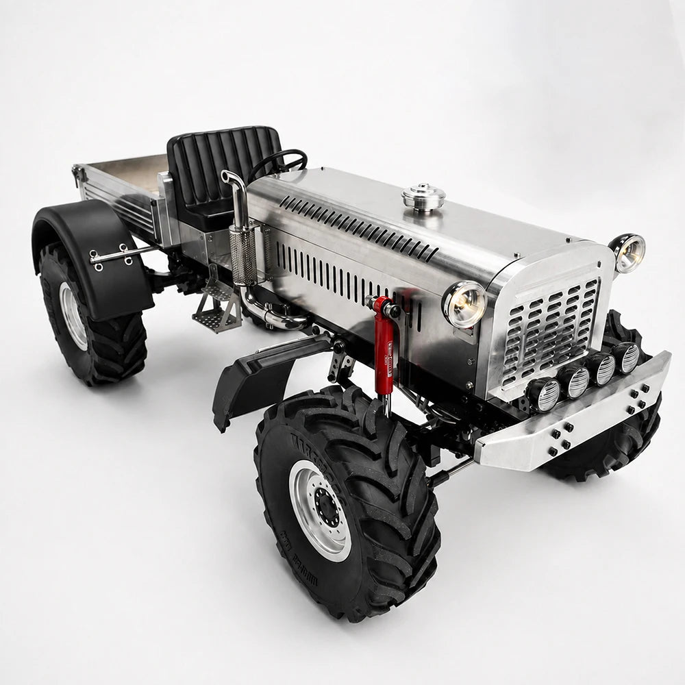 RTR 4WD 1/10 RC Crawler Car BVTMODO Vintage Metal Body Shell Tractor RC Trucks Gearbox Motor Remote Control Lock Diffs Lights