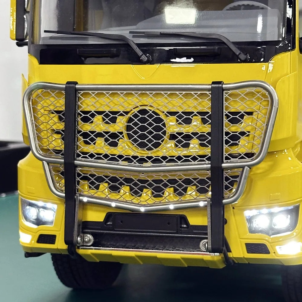 RC Bull Bar Stainless Steel Front Bumper Guard for 1/14 RC Truck Mercedes-Benz 3363 RC Car Dump Tamiya VOLVO ACTROS MAN