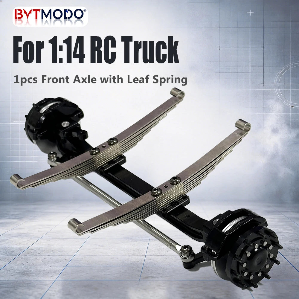 All Metal Front Axle with Leaf Spring for 1/14 Tamiya RC Truck SCANIA 770S VOLVO 750 ACTROS 3363 MAN TGX Car Parts