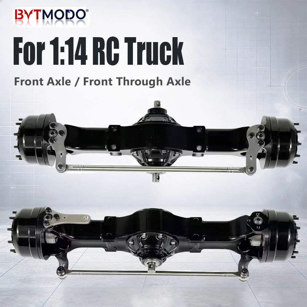 1/14 Front Axle All Metal Integrated Through Axles for 1/14 Tamiya RC Truck SCANIA 770S VOLVO 750 ACTROS 3363 MAN TGX