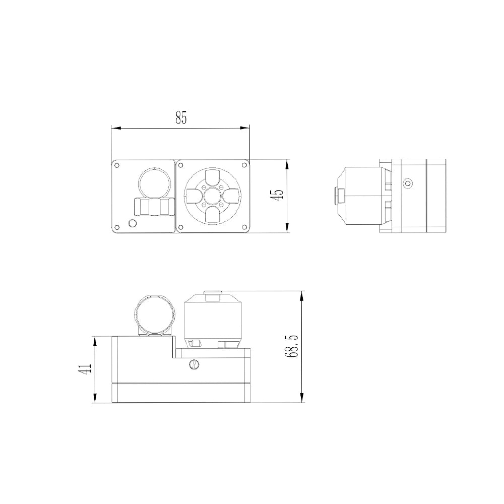 1/14 Hydraulic Pump Brushless Oil Pump Built-in Fuel Tank Adjustable for 1/14 RC R926 Excavator Digger Loader Dump Tamiya Truck