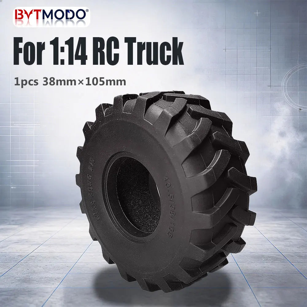 105mm 1PCS Rubber Tires for 1/14 Tamiya RC Truck Crawler Tipper SCANIA 770S VOLVO BENZ MAN TGX Car Wheel Hub