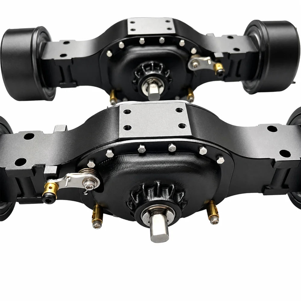 CNC Rear Axle Differential Lock Axles Aluminum Alloy for 1/14 Tamiya RC Truck SCANIA 770S VOLVO 750 ACTROS 3363 MAN TGX