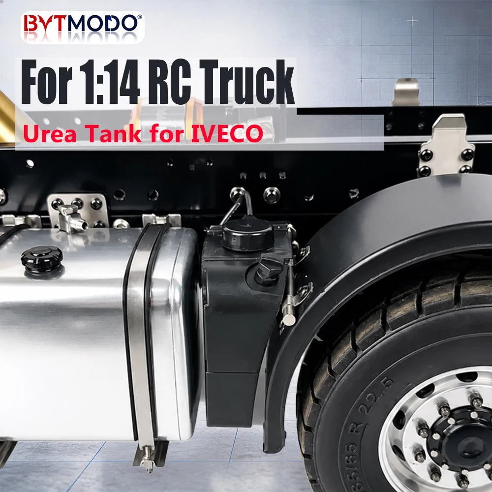 Urea Tank DEF AdBlue Tank Black ABS for 1/14 IVECO RC Truck Tamiya SCANIA 770S Tractor VOLVO 750 ACTROS 3363 MAN TGX