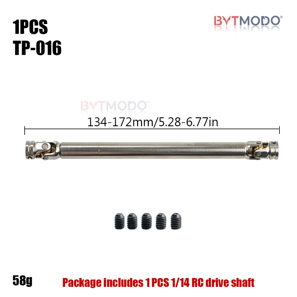 Stainless Steel Drive Shaft 5mm Universal Joint Driveshaft Cvd for 1/14 1/10 Tamiya RC Truck Dump Tractor Crawler SCX10 TRX4 DIY