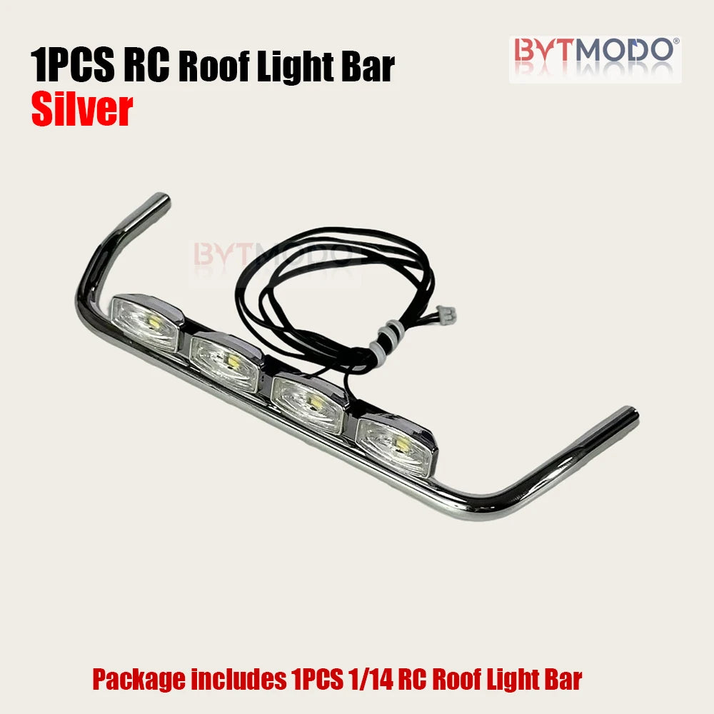 LED Roof Light Bar Spotlights Top Lights for 1/14 RC Truck Mercedes-Benz 3363 Car Tractor Dump Tamiya VOLVO ACTROS MAN
