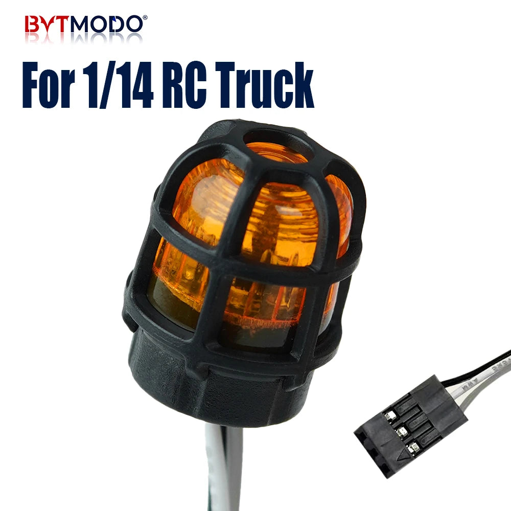 1pcs 360 Degree Rotating Light RC LED Engineering Lamp for 1/14 Tamiya RC Truck Crawler Dump Tractor Tipper Actros Scania DIY