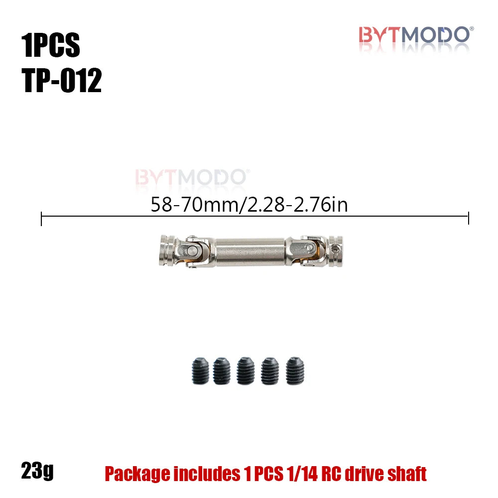 Stainless Steel Drive Shaft 5mm Universal Joint Driveshaft Cvd for 1/14 1/10 Tamiya RC Truck Dump Tractor Crawler SCX10 TRX4 DIY