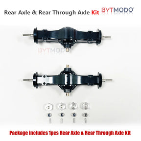 Rear Axle 1/14 All Metal Rear Through Axle Kit for 1/14 Tamiya RC Car Truck SCANIA 770S VOLVO 750 ACTROS 3363 MAN TGX