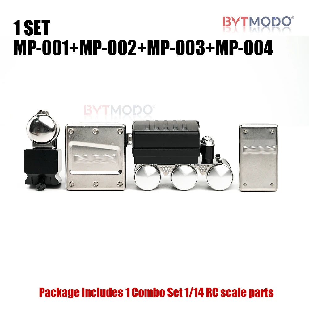 RC Truck Chassis Detail Set Battery Box Servo Mount Urea Tank Air Tank for Tamiya MAN TGX 1/14 Rc Tractor Truck Tipper Dumper