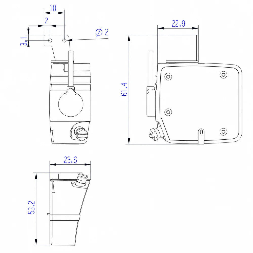 Urea Tank DEF AdBlue Tank Black ABS for 1/14 IVECO RC Truck Tamiya SCANIA 770S Tractor VOLVO 750 ACTROS 3363 MAN TGX
