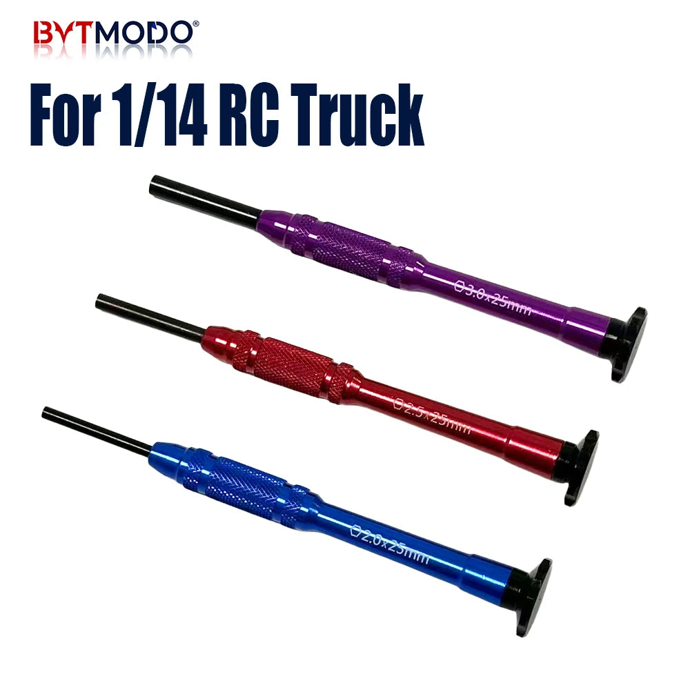 1/14 Rc Hex Screwdriver Hex Nut Driver Tools 2.0/2.5/3.0mm for 1/14 Tamiya RC Truck Crawler Dump Tractor Tipper Actros Scania