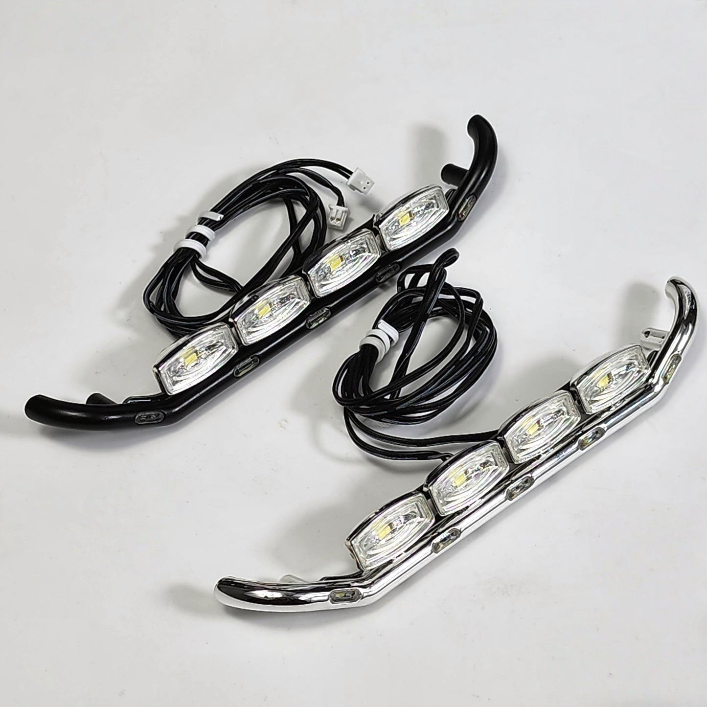 1/14 Scale LED Light Bar Set for Scania 770S Truck Bumper - Curved Spotlights with Wiring Harness