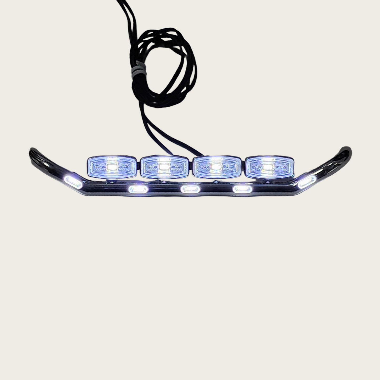 1/14 Scale LED Light Bar Set for Scania 770S Truck Bumper - Curved Spotlights with Wiring Harness
