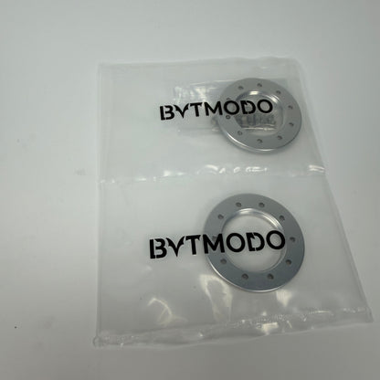 1/14 Scale CNC Aluminum Wheel Hub Cover Rings - Hollow Beadlock Style for Tamiya Trucks (Silver, 2pcs)