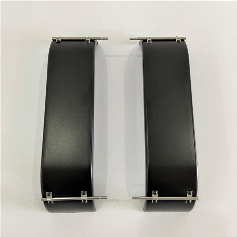 1/14 Scale Weldless Metal Rear Mudguards Set - Black Fenders for Tamiya & Lesu Tandem Dump Trucks