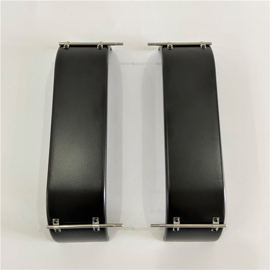 1/14 Scale Weldless Metal Rear Mudguards Set - Black Fenders for Tamiya & Lesu Tandem Dump Trucks