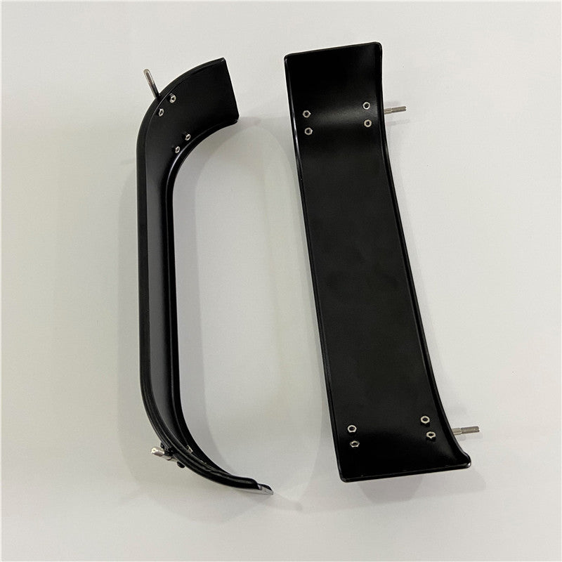1/14 Scale Weldless Metal Rear Mudguards Set - Black Fenders for Tamiya & Lesu Tandem Dump Trucks