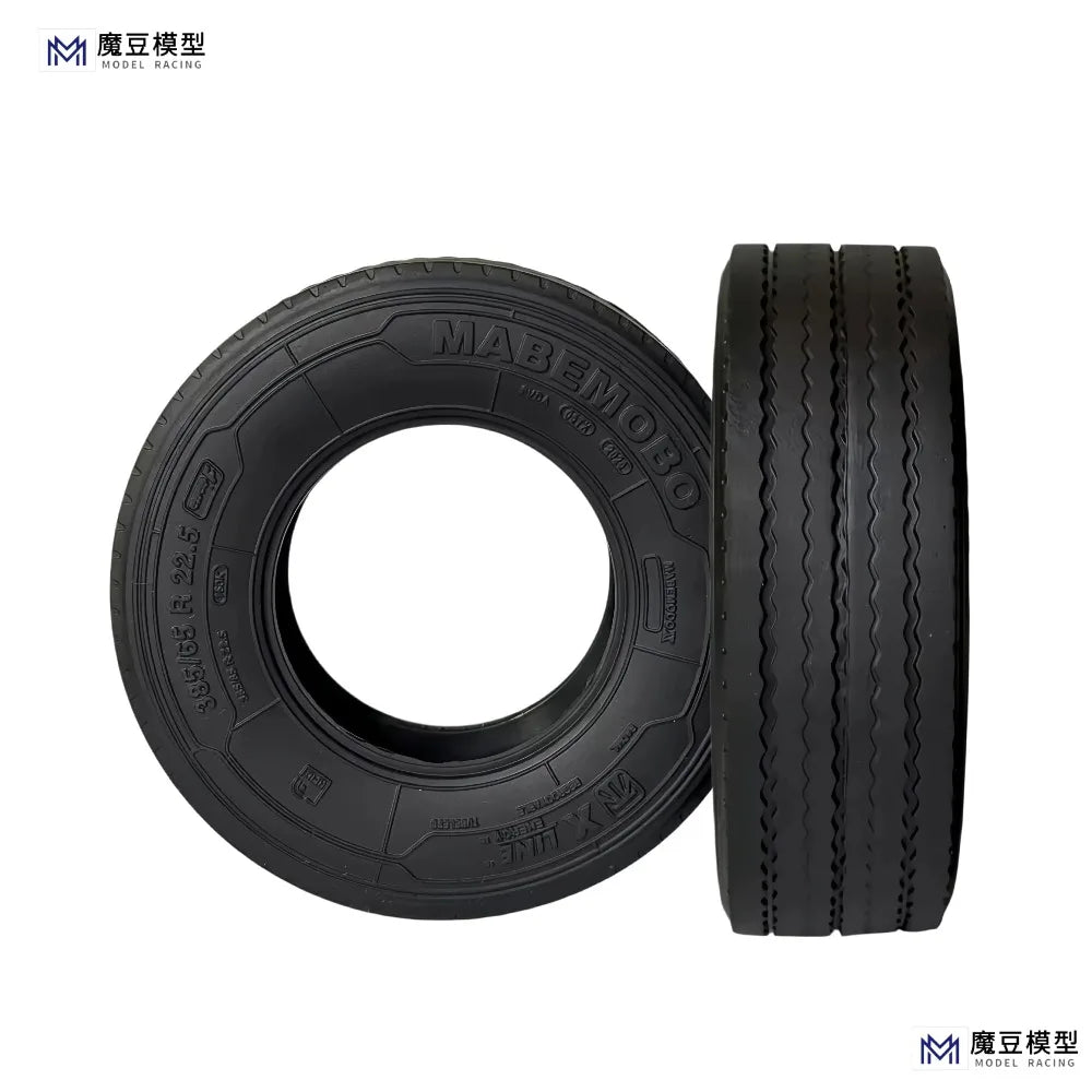 22mm/28mm 2PCS Rubber Tires Wave Shaped for 1/14 Tamiya RC Truck Tipper SCANIA 770S VOLVO BENZ MAN TGX Car Wheel Hub