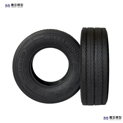 22mm/28mm 2PCS Rubber Tires Wave Shaped for 1/14 Tamiya RC Truck Tipper SCANIA 770S VOLVO BENZ MAN TGX Car Wheel Hub