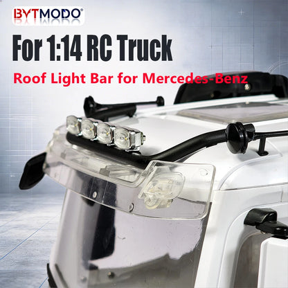 LED Roof Light Bar Spotlights Top Lights for 1/14 RC Truck Mercedes-Benz 3363 Car Tractor Dump Tamiya VOLVO ACTROS MAN