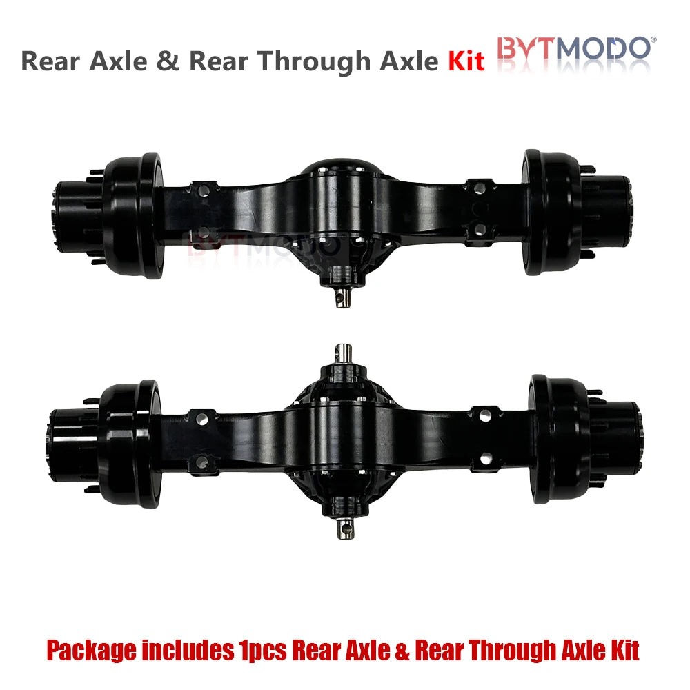 RC Rear Axle & Rear Through Axle Kit set Metal for 1/14 Tamiya RC Truck SCANIA 770S VOLVO 750 ACTROS 3363 MAN TGX