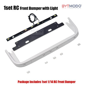 RC Front Bumper Lip LED Light Bar Unpainted ABS for 1/14 SCANIA 770S RC Truck Tamiya Hino VOLVO 750 ACTROS 3363 MAN TGX