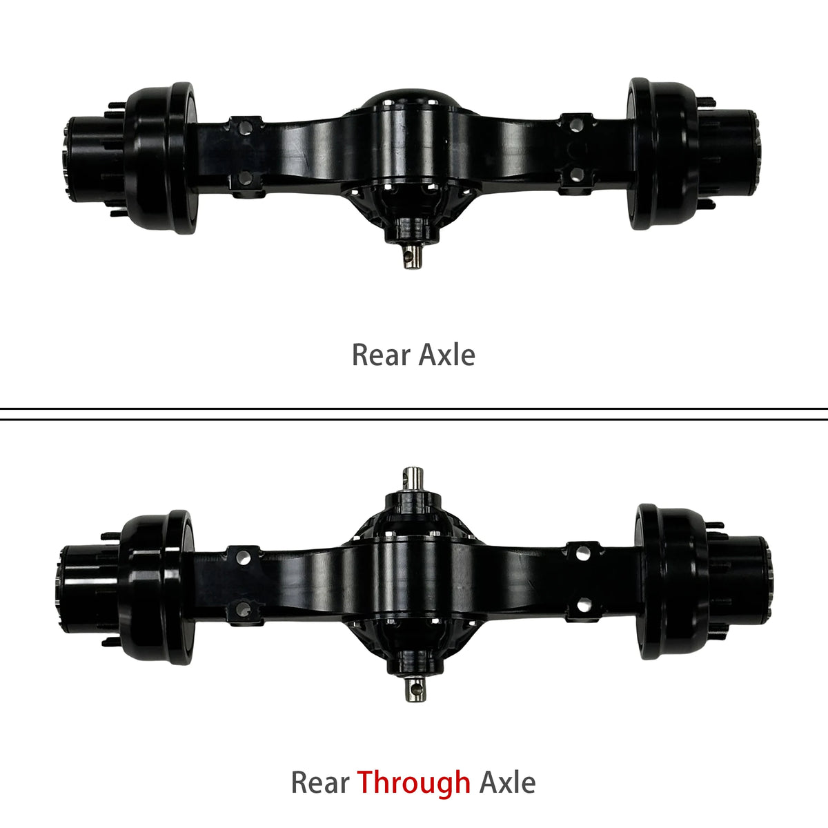 1/14 Scale Metal Rear Axle Integrated Through Axles for 1/14 Tamiya RC Truck SCANIA 770S VOLVO 750 ACTROS 3363 MAN TGX